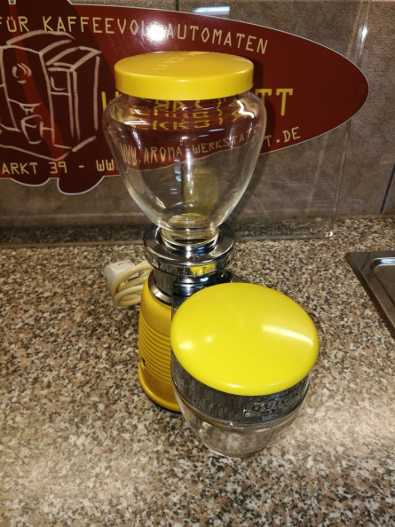 Quickmill Retro Espressomühle in Gelb